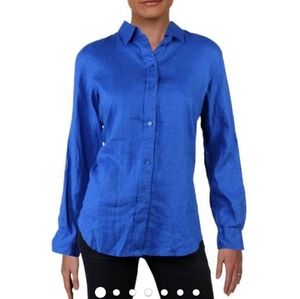 Lauren Ralph Lauren Royal blue linen shirt